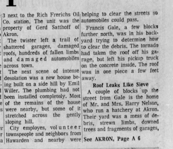 Sioux City Journal, Akron Tornado 2